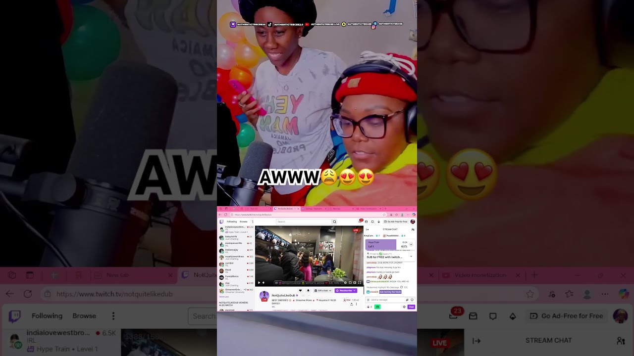 AuthenticTeeCee And Roommate Share A Romantic Moment Watching Streamers Prom Streamerprom