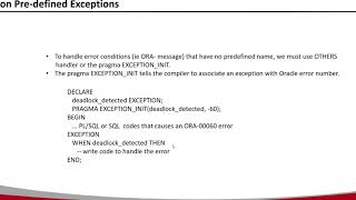 Handling Oracle PL/SQL Exceptions 1/3