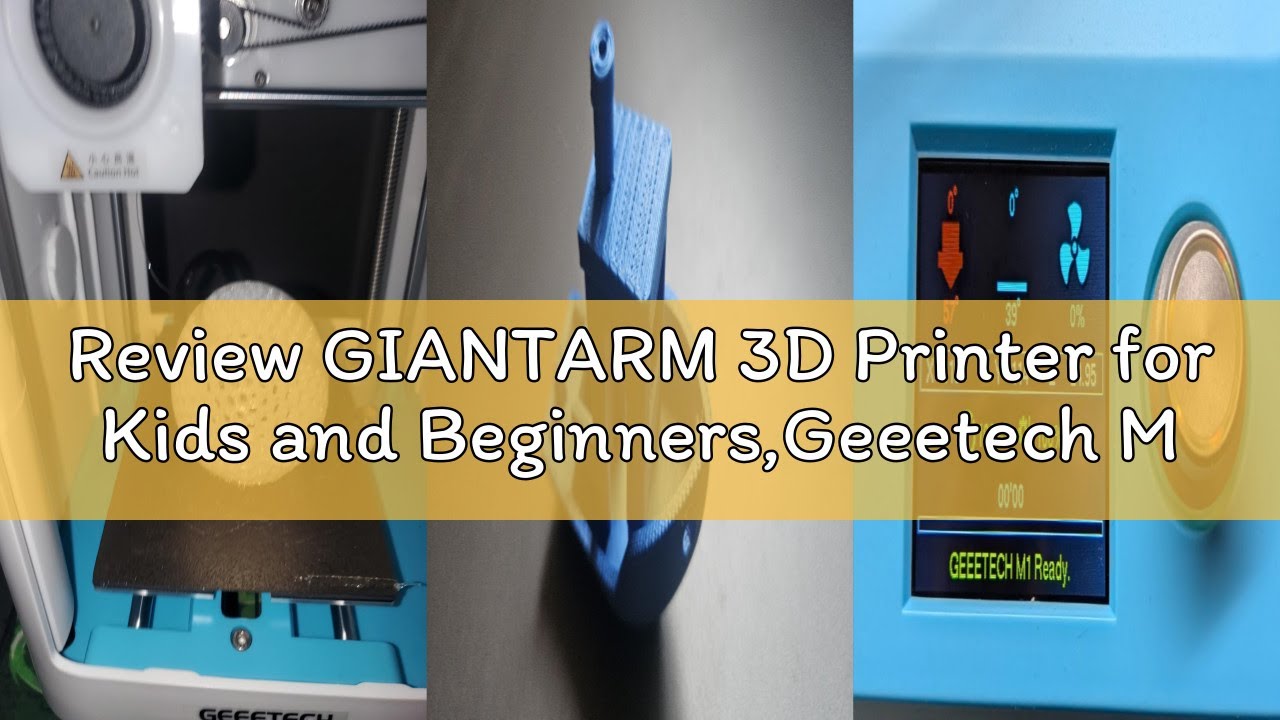 Review GIANTARM 3D Printer for Kids and Beginners,Geeetech Mini 3D Printers with Auto Leveling,High