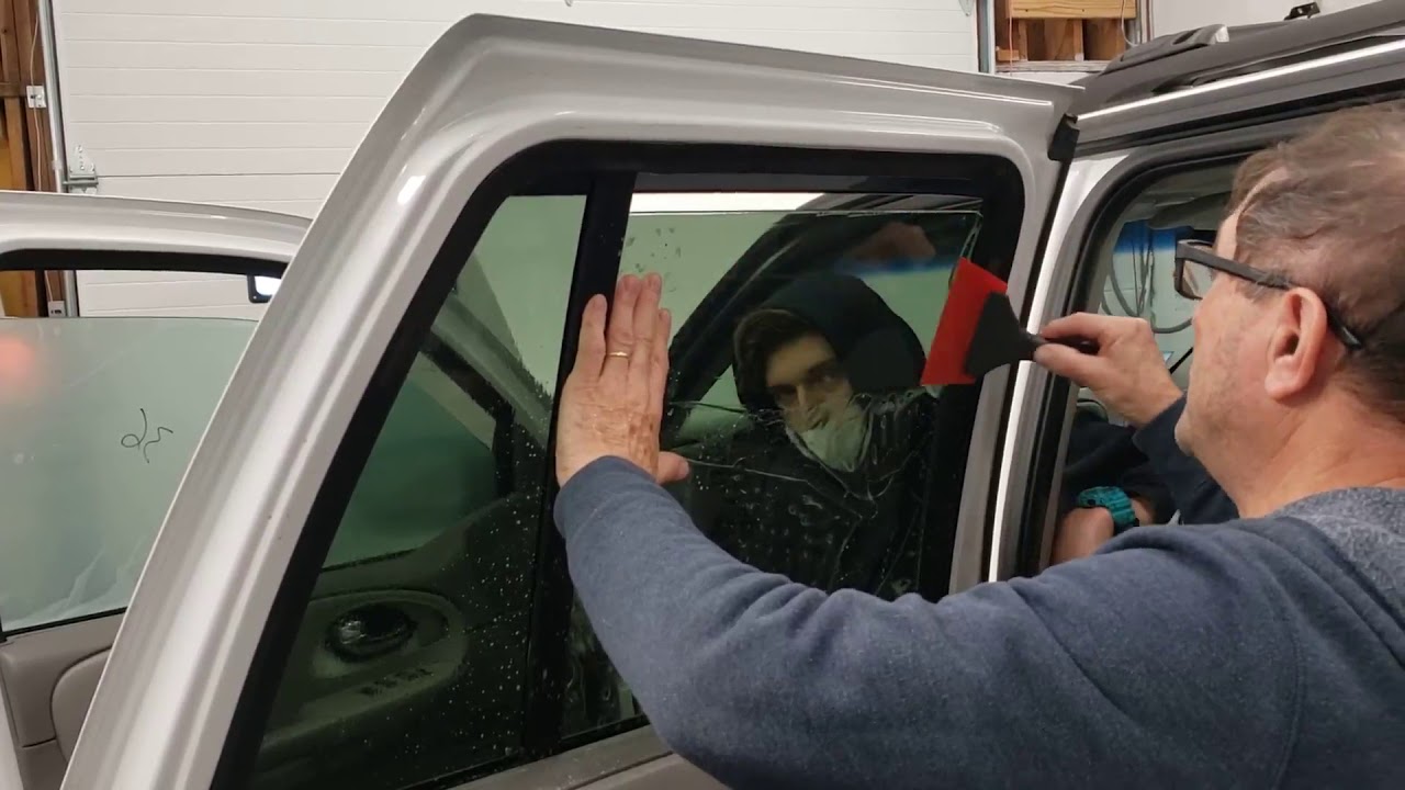 Window Tinting Instructions, side rollup rear glass film application