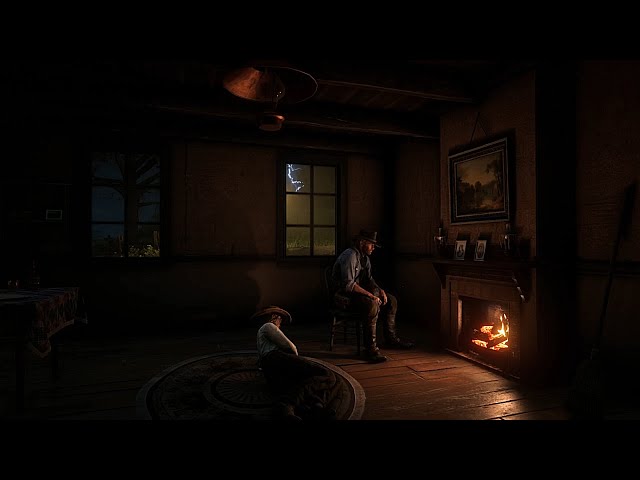 Warm And Cozy During A Thunderstorm At Camody Dell | RDR2 ASMR class=