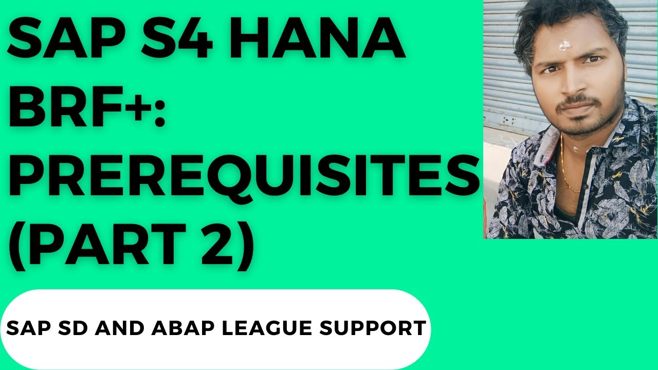 SAP S4 Hana BRF+ (Определение выходных данных) — Часть 2 (Предварительные условия)