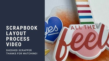 Scrapbook Layout Process Video//Stash Busting//Disney Layout