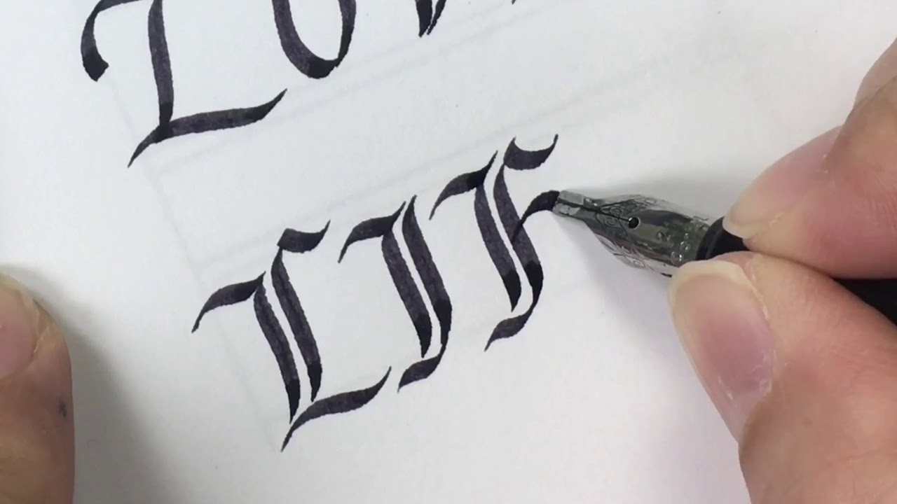 ปากกาหัวตัด 3 ขนาด ทำอะไรได้บ้าง Pentel Tradio Broad nib