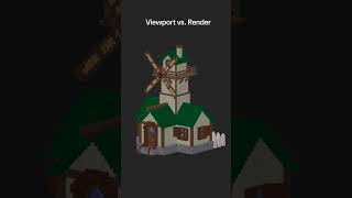 Voxel Models Viewport vs. Render view #shorts