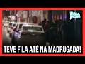 Após tumulto, consumidores enfrentam frio e viram a noite em fila por promoção