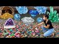 Best Videos Found Mining Gold treasure under mountain stone Young man mining gold