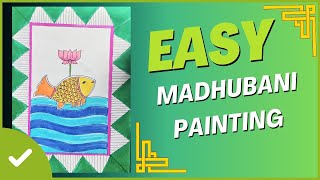 Easy Madhubani Fish Drawing | Painting for Kids and Beginners | Step by Step