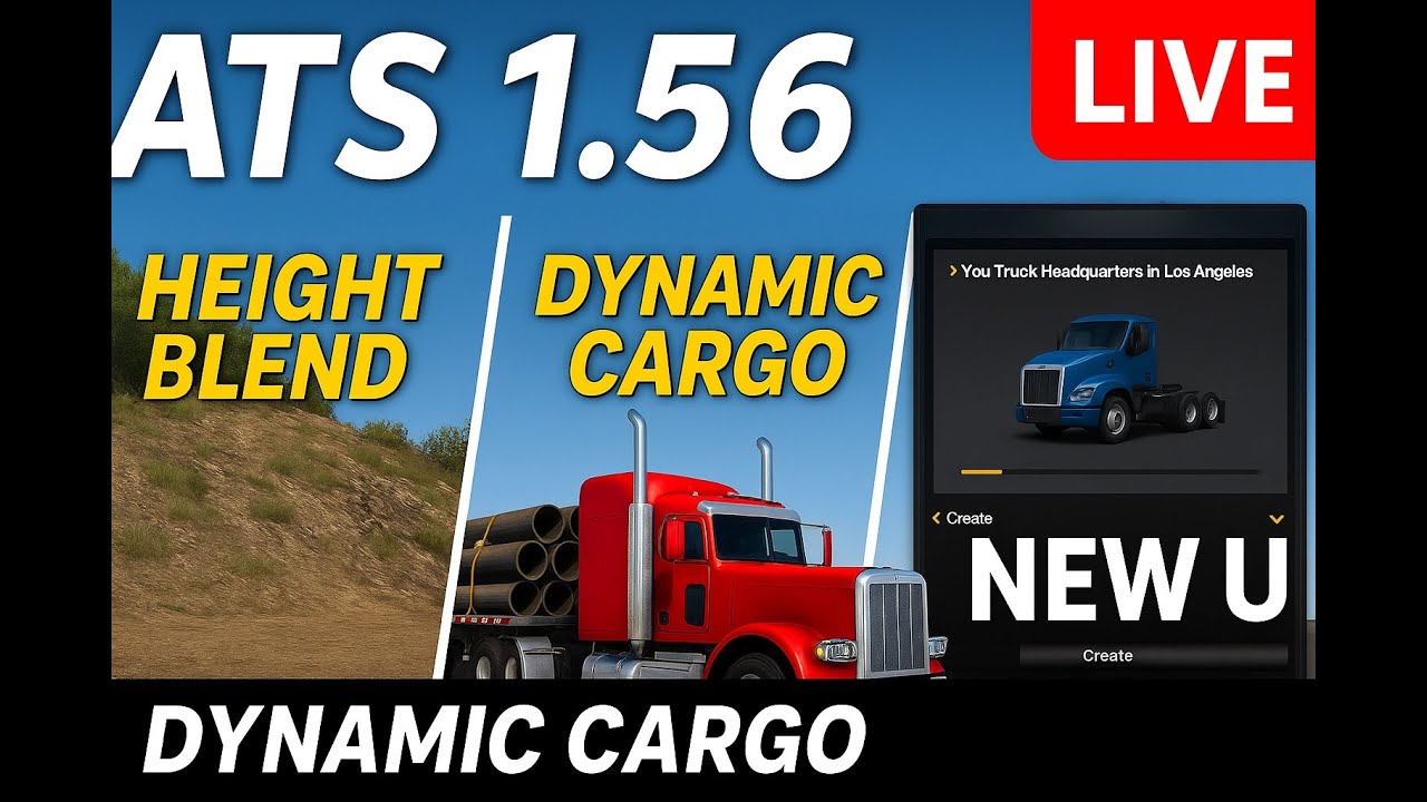 Ats 156 Update Live 🚛 Height Blend Dynamic Cargo New Ui Youtube 