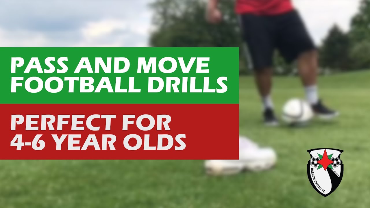 Football Drills For 4, 5 & 6 Year Olds Passing & Moving Little