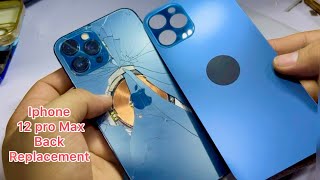 Iphone 12 pro Max  back glass craked replacement ✅#iphone #mobile #repair #viral 