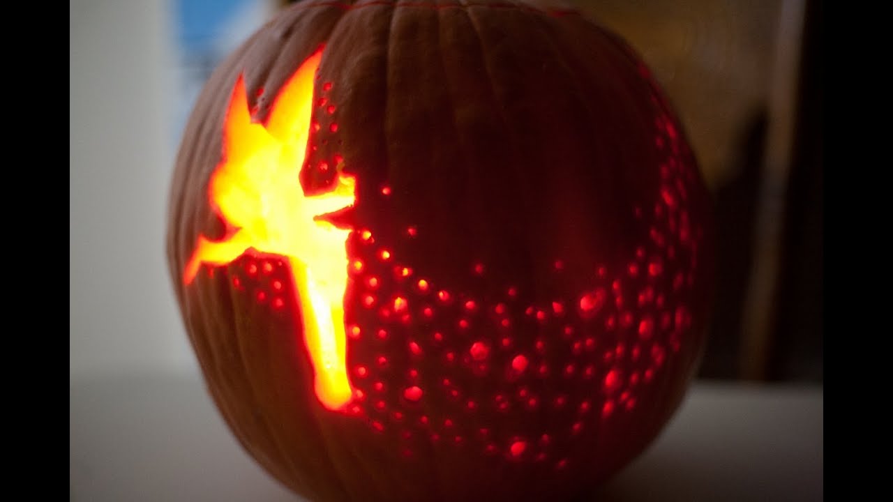 Tinkerbell Pumpkin Carve Time Lapse YouTube