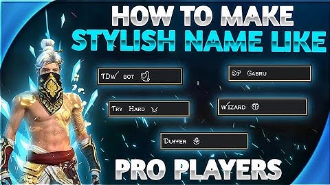 How To Make Stylish Name Like Pro Players || Best website  For Free Fire Name Style