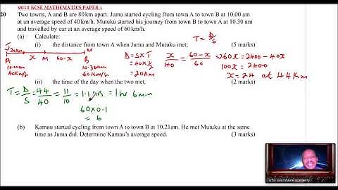 2013 KCSE MATHEMATICS PAPER 1 NO 20