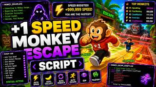 🚀 +1 Speed Monkey Escape Script | Auto Farm, Auto Wins, Auto Run | Keyless | Mobile & PC
