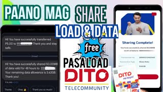 PAANO MAG SHARE NG LOAD AT DATA SA DITO SIM 2025 | DITO PASA LOAD FOR FREE
