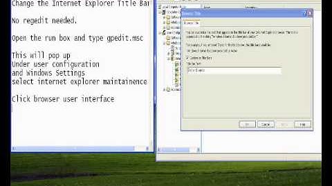 Custom Internet Explorer Titlebars
