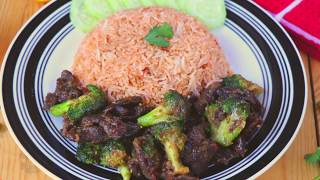 চাইনিজ বিফ উইথ ব্রকলি ও গার্লিক ফ্রাইড রাইস | Chinese Beef With Broccoli | Easy Garlic Fried Rice