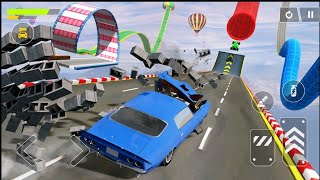 Flying Car Crash Beam Racing Simulator - Real Extreme Stunts Derby Car Driving 3D - Android GamePlay