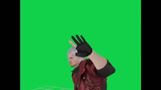 Yu Narukami meme but featuring Dante from Devil may cry (greenscreen)