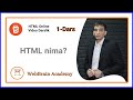 #1. HTML nima?