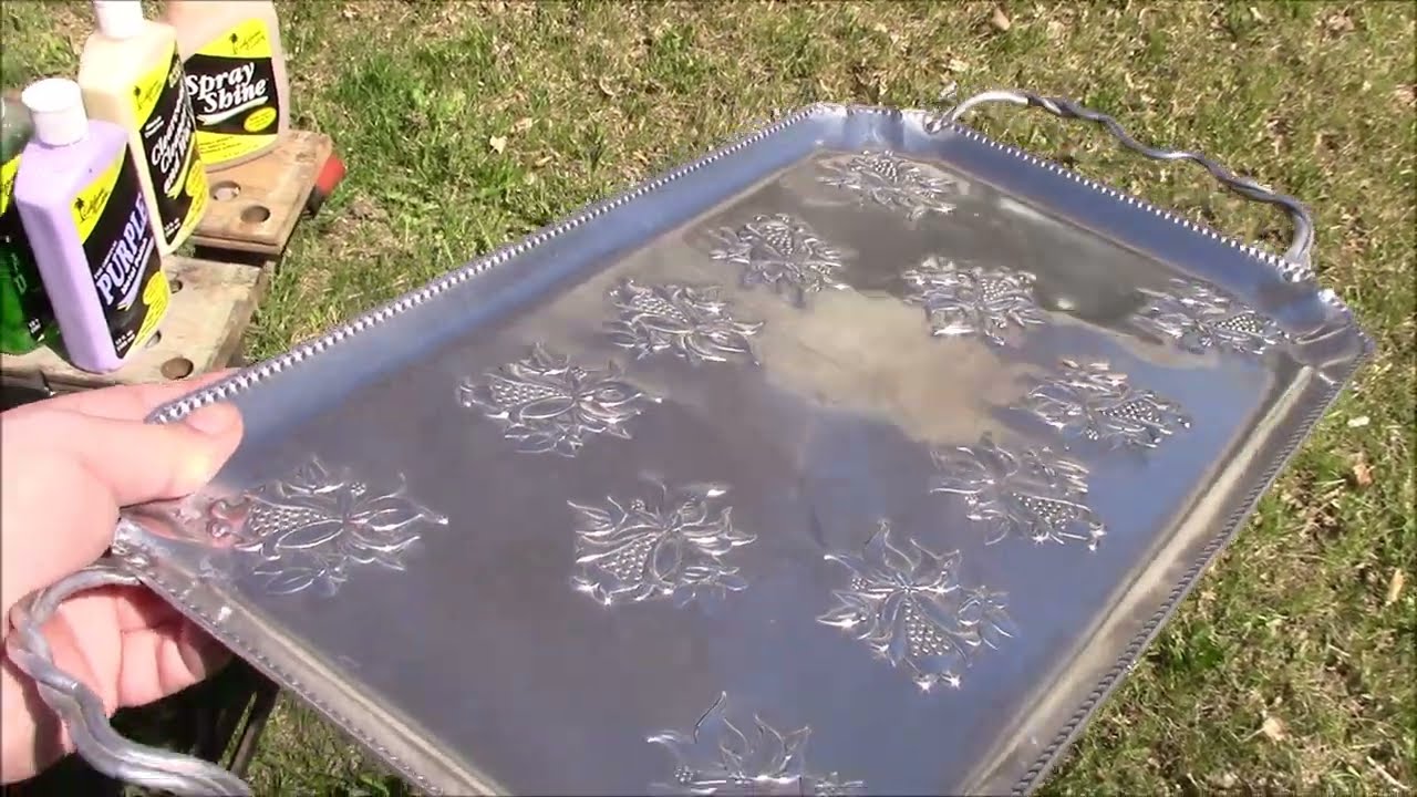 How to polish a Vintage Aluminum Serving Tray to a Mirror Finish