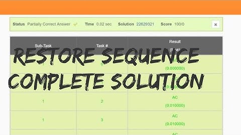 Restore Sequence Codechef November challenge