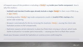 Fixing Form Flash and Disappearance in Svelte 5 with Conditional Rendering