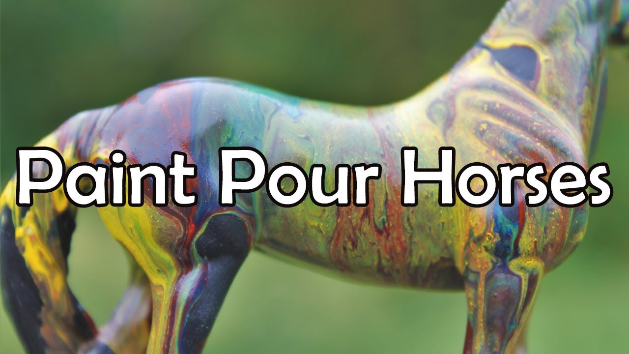 Creating Acrylic Paint Pour Horses with KNC Equine Art Breyer Model
