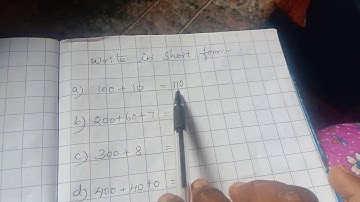 Write in short form in maths.....