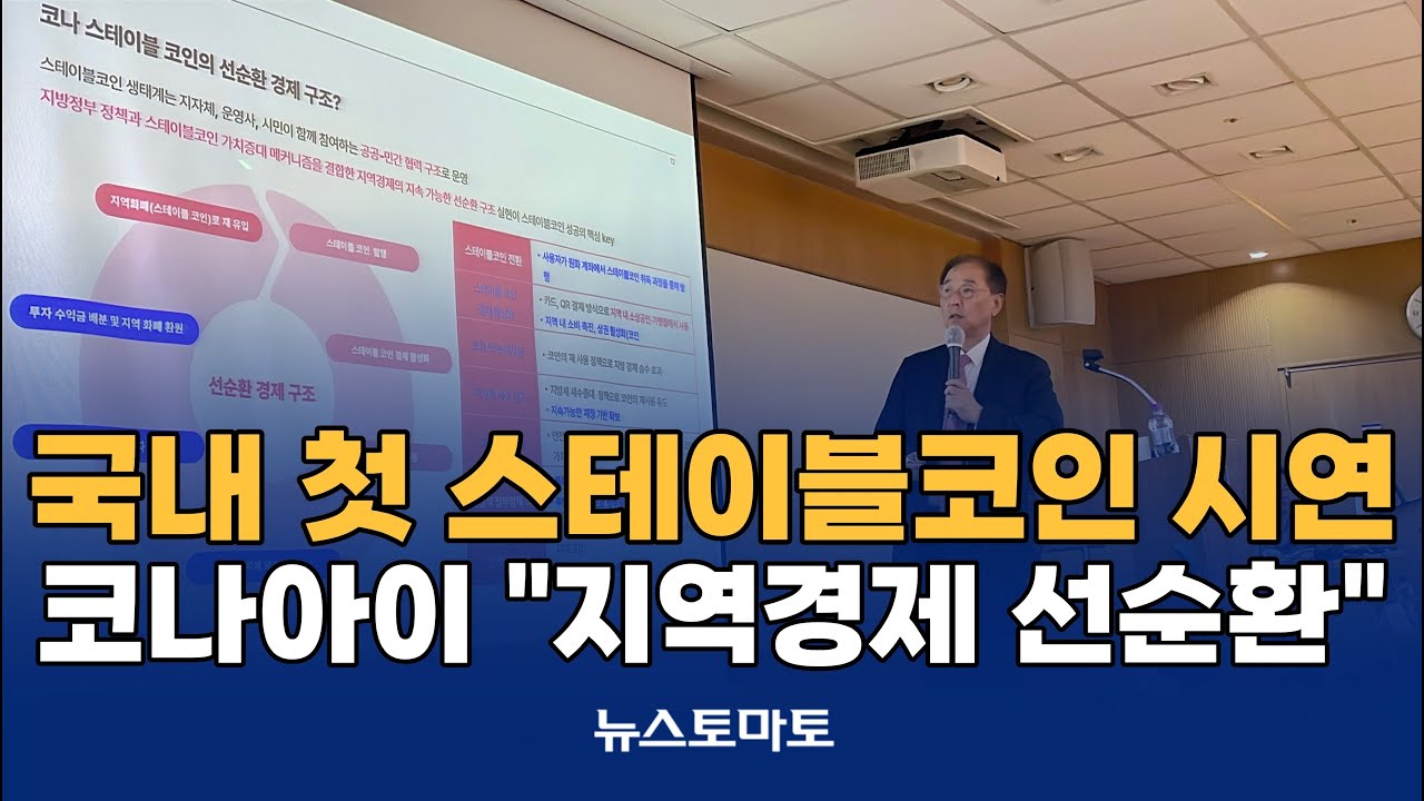 코나아이, 스테이블코인 최초 시연 