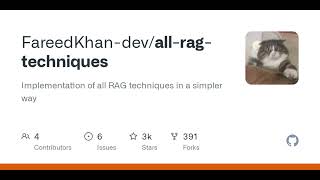 GitHub - FareedKhan-dev/all-rag-techniques: Implementation of all RAG techniques in a simpler way