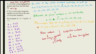 Finding Composite Numbers & Express as Sum of Prime Number-EXE1.7Q3