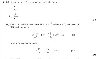 IAL FP2 January 2023 (Q9) Question Paper solution Edexcel WFM02/01 (Further Pure Mathematics 2 F2)