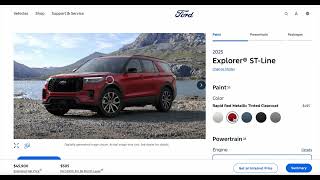 2025 Ford Explorer Colors