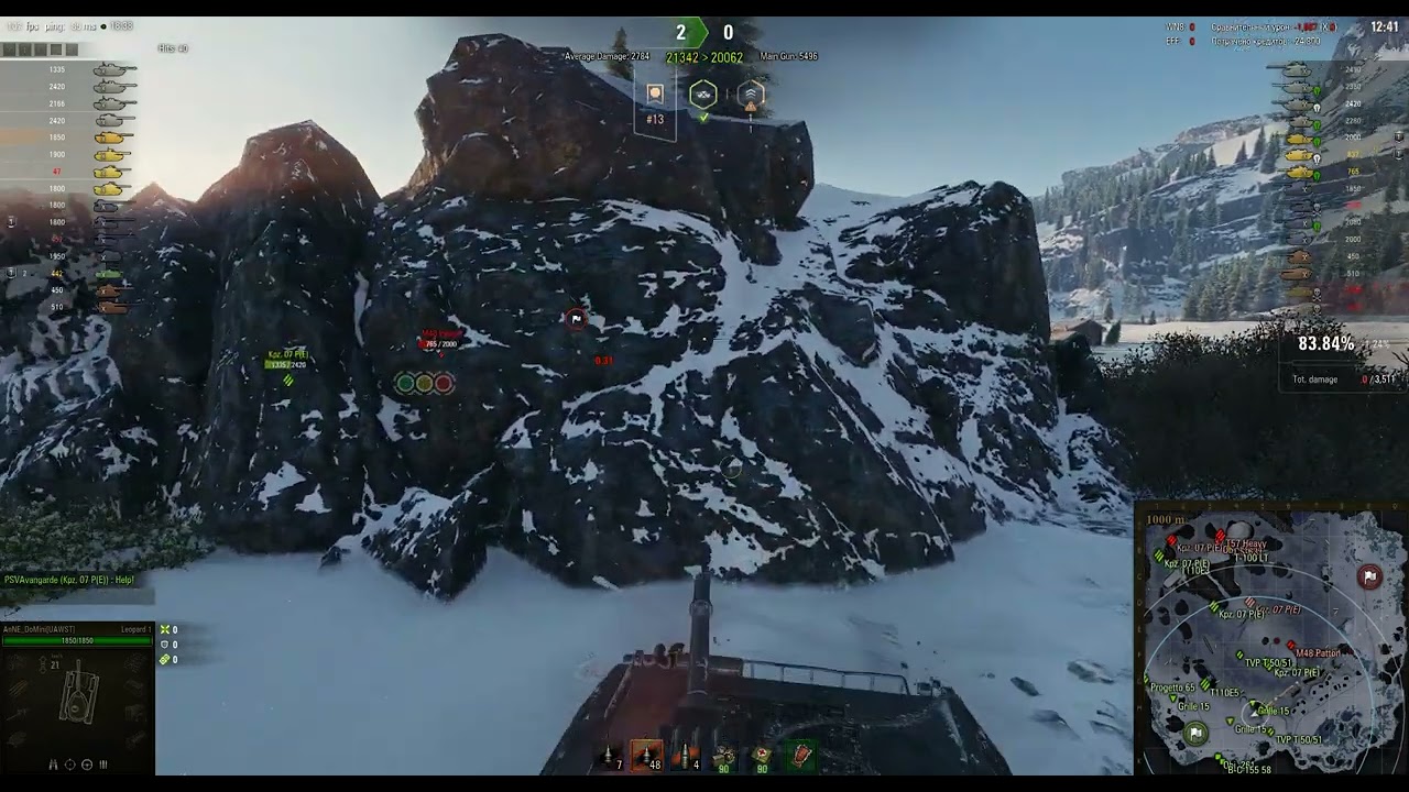 Leopard 1 Gameplay on Glacier - World of Tanks Tanks