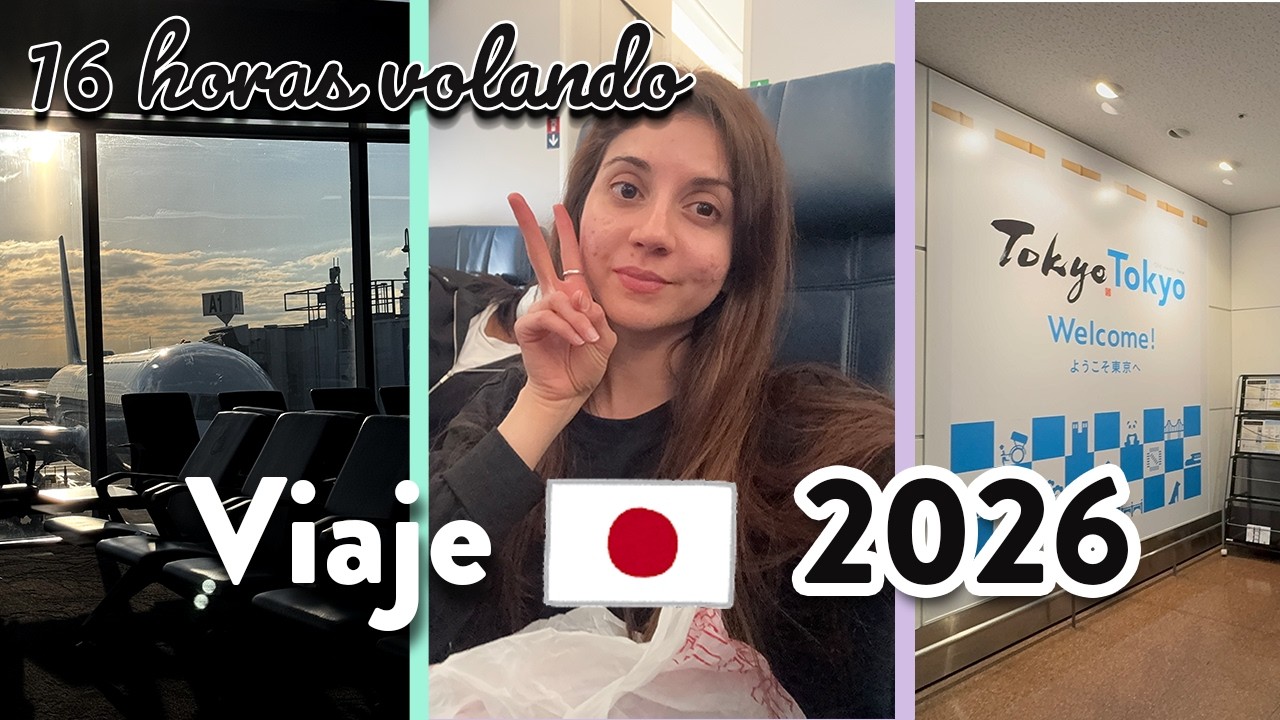 VLOG: Viajando a JAPÓN 🇯🇵 (Aeropuertos, comida de avión y llegada)
