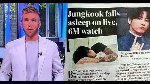 BTS Jungkook makes headlines on foreign news for oversleeping during a livestream