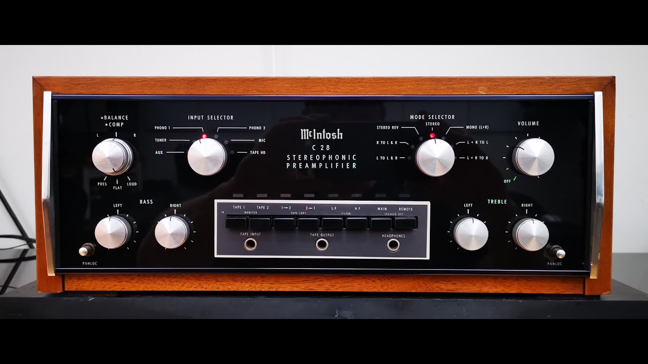McIntosh C28 Solid State Stereo Preamplifier (1970-1978) - YouTube