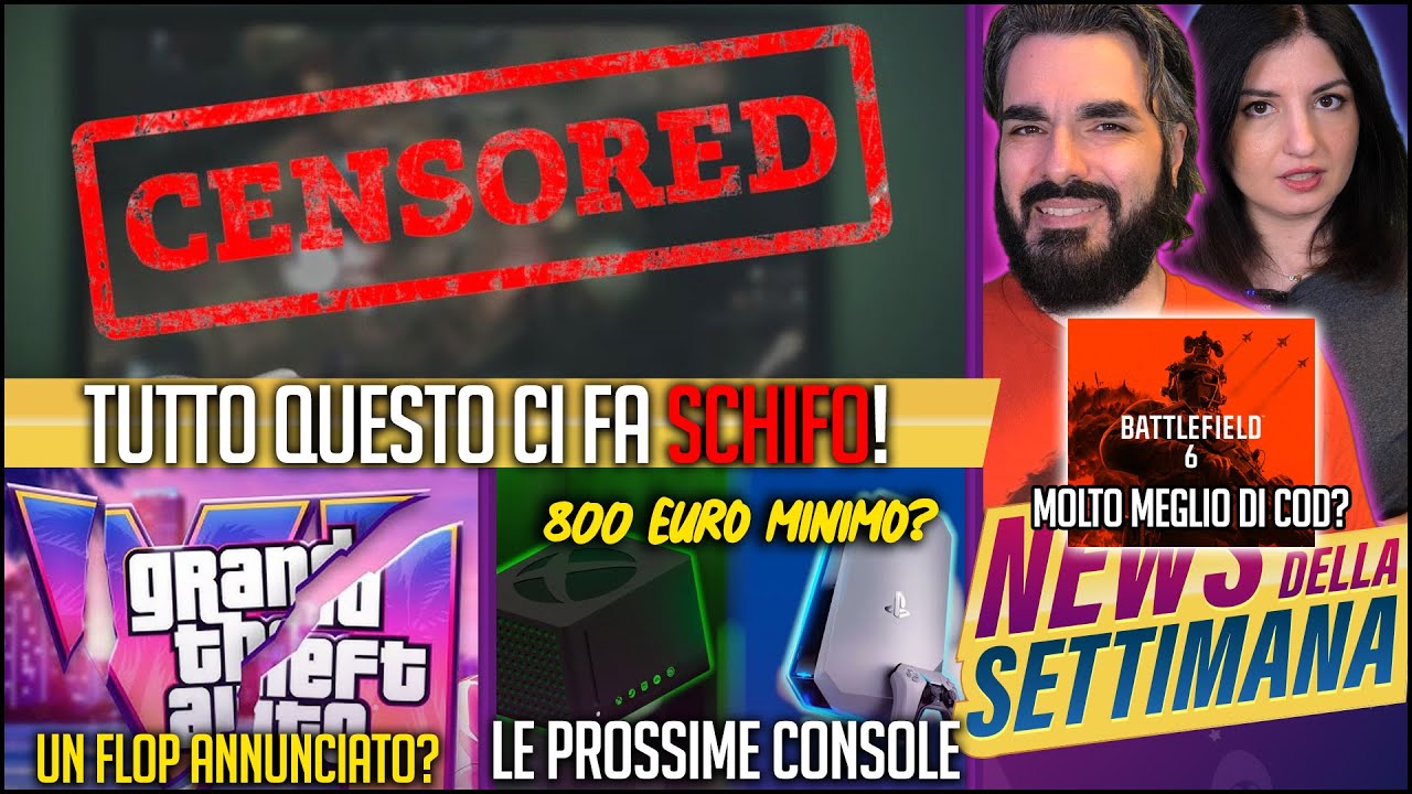 QUESTE COSE CI FANNO SCHIFO (plagi, censure) | GTA 6 UN FLOP? | LA PROSSIMA GEN DI CONSOLE #NEWS