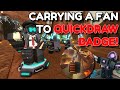 CARRYING A FAN TO QUICKDRAW BADGE IN BADLANDS 2 | ROBLOX TOWER DEFENSE SIMULATOR TDS