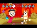 FNF NEW Sprunki But SQUIDKI VS Bluey, Bingo &amp; Mackenzie Sings Chasing (Incredibox Sprunki)