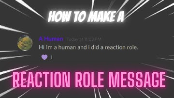 How to send reaction role messages from humans.