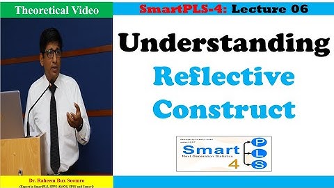 SmartPLS-4: Lecture 6 Understanding Reflective Construct