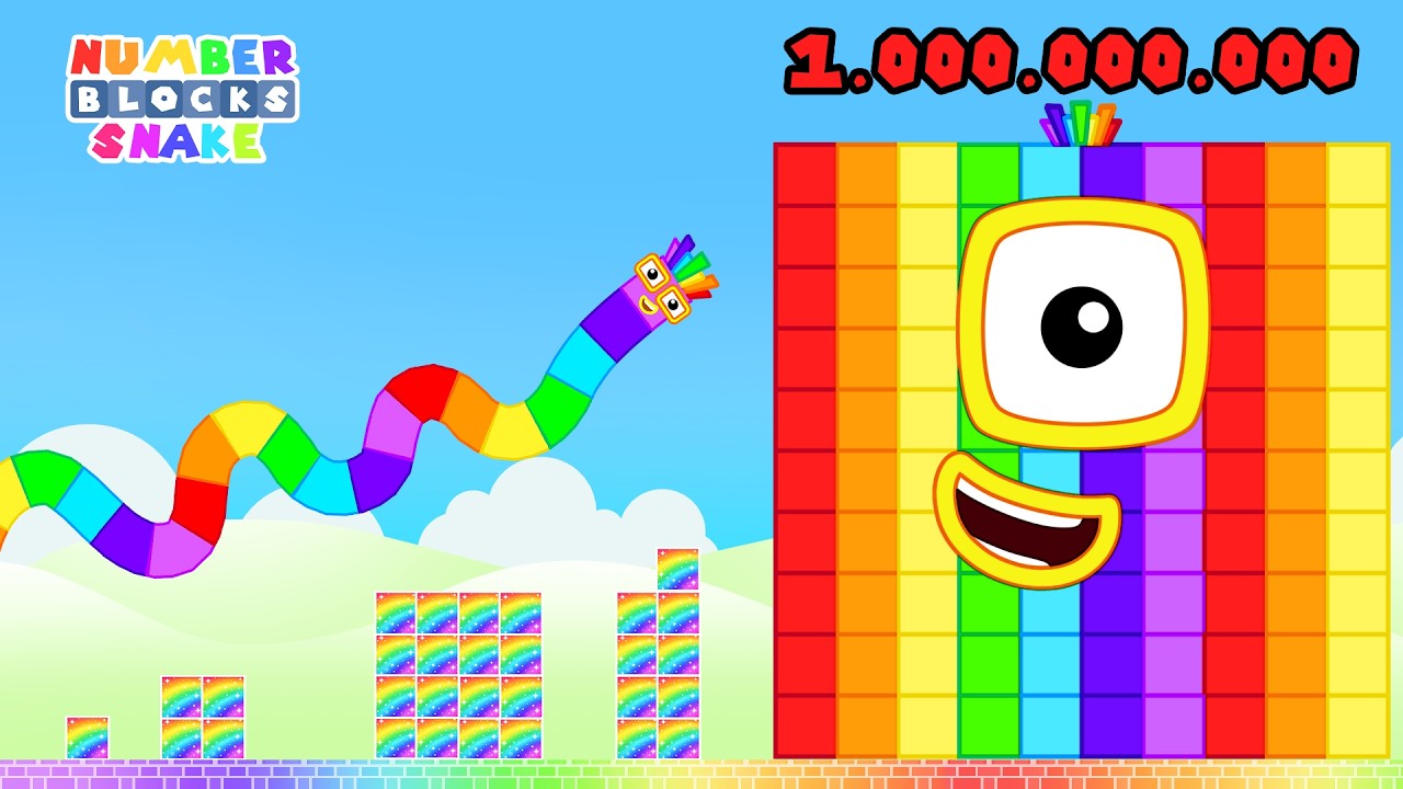 Ultimate Numberblocks Snake in the Giant Numberblocks Mix Level Up Maze