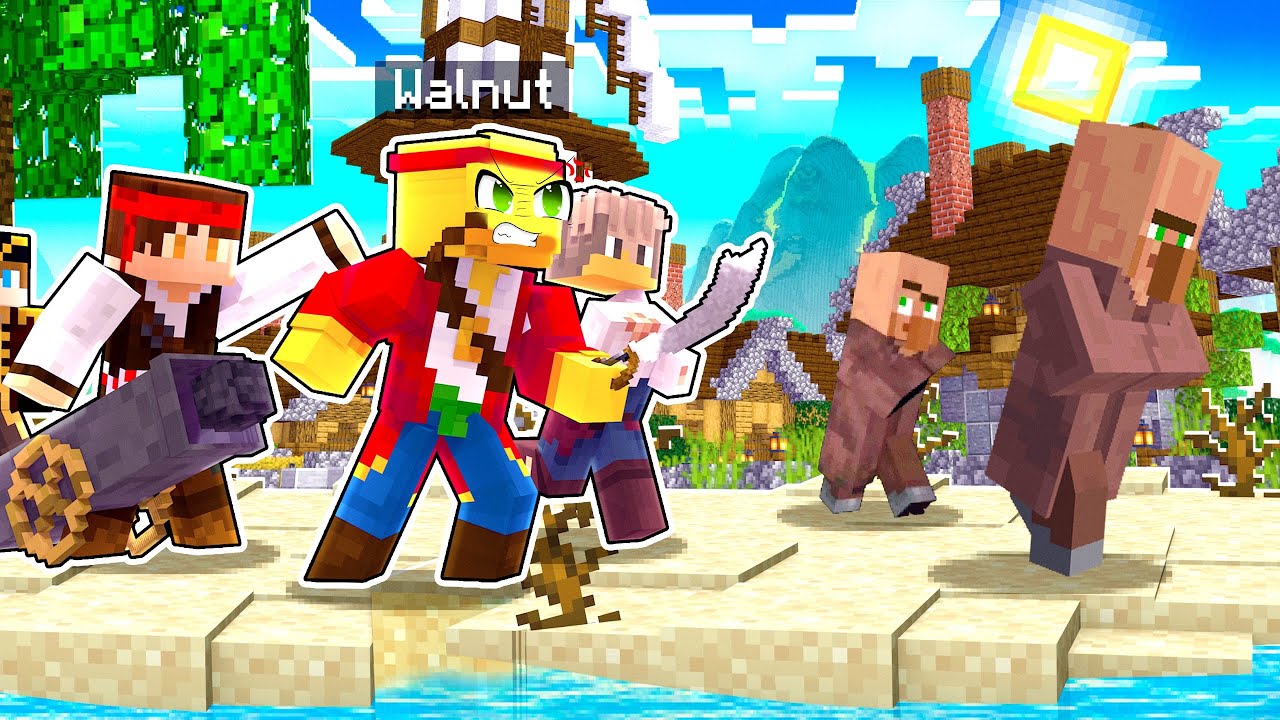 De Eerste Keer Plunderen Als Piraat In Contentveen! (Minecraft Survival)