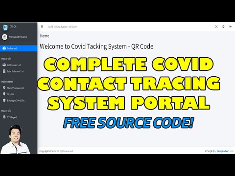 Complete Covid Contact Tracing System Website Portal with QR Code | Free Source Code Download