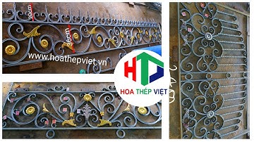 Khung hàng rào và chông hàng rào sắt hộp mỹ thuật | sắt hộp uốn mỹ thuật