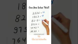 Can You Solve This!! #shorts #shortsfeed #trending #viral #maths #highlights #education #mathstrick