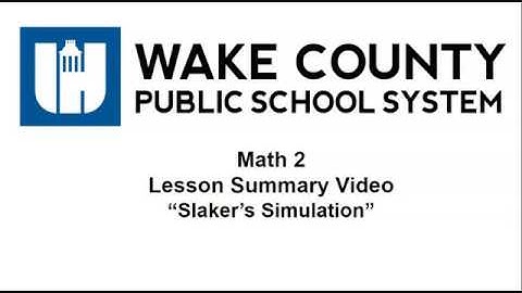 Math 2 Unit 8 Lesson 1 Summary Video Slaker